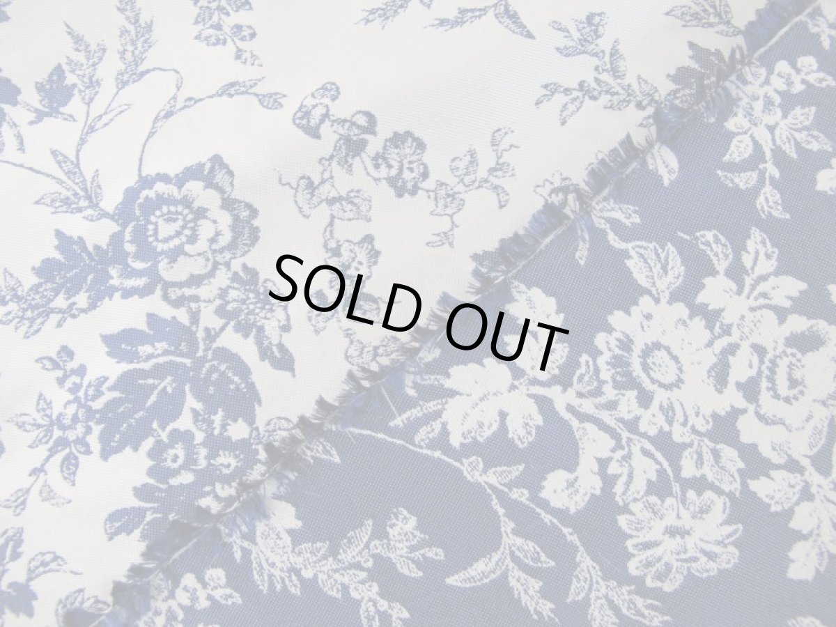 画像5: シルクジャガード ダリア(オフ/ブルー） (5)