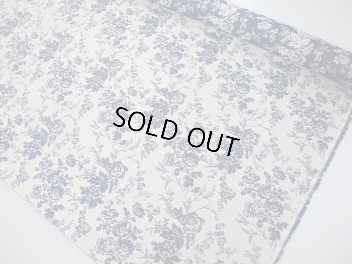 画像2: シルクジャガード ダリア(オフ/ブルー） (2)