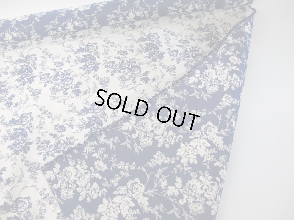 画像4: シルクジャガード ダリア(オフ/ブルー） (4)