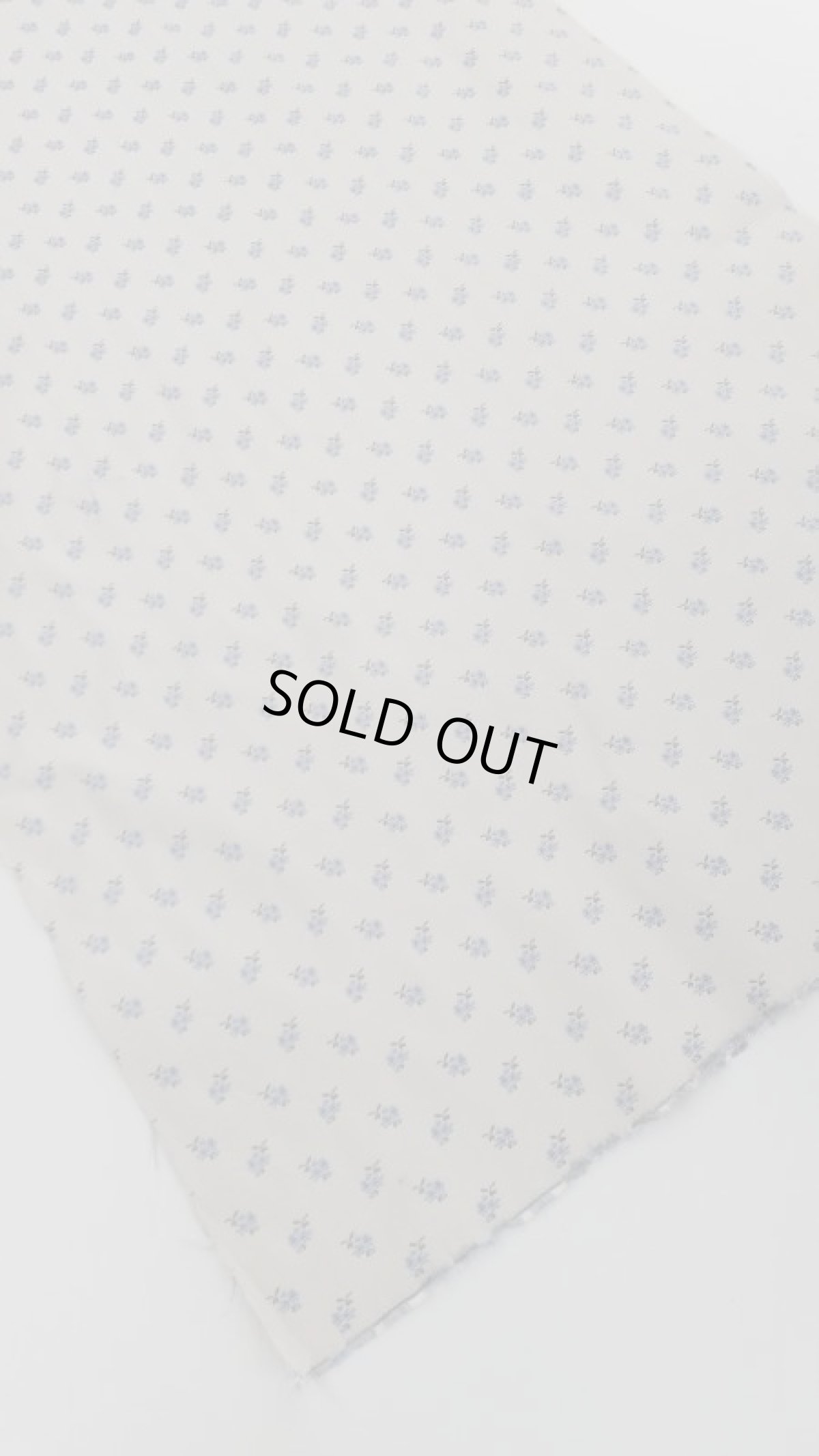 画像3: シルクジャガード　フルーレット　オフ地/サックス　100cm巾×38cm (3)