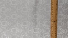 画像3: シルクジャガード ローズダマスク柄　シルバー　100cm巾×46cm (3)