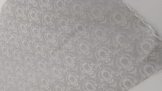 画像2: シルクジャガード ローズダマスク柄　シルバー　100cm巾×46cm (2)