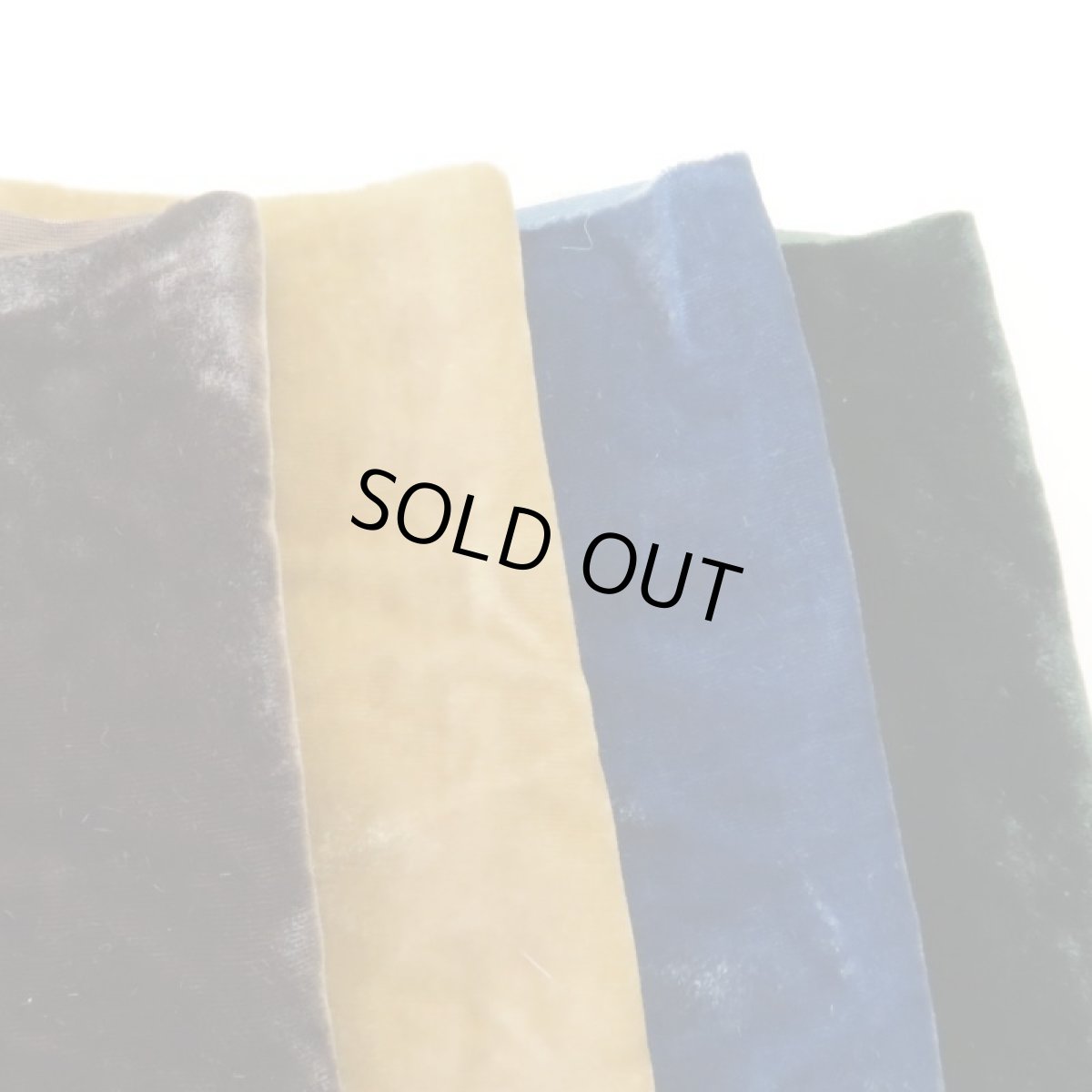 画像5: シルクレーヨンベルベット　ブルー　110cm巾×50cm　  (5)