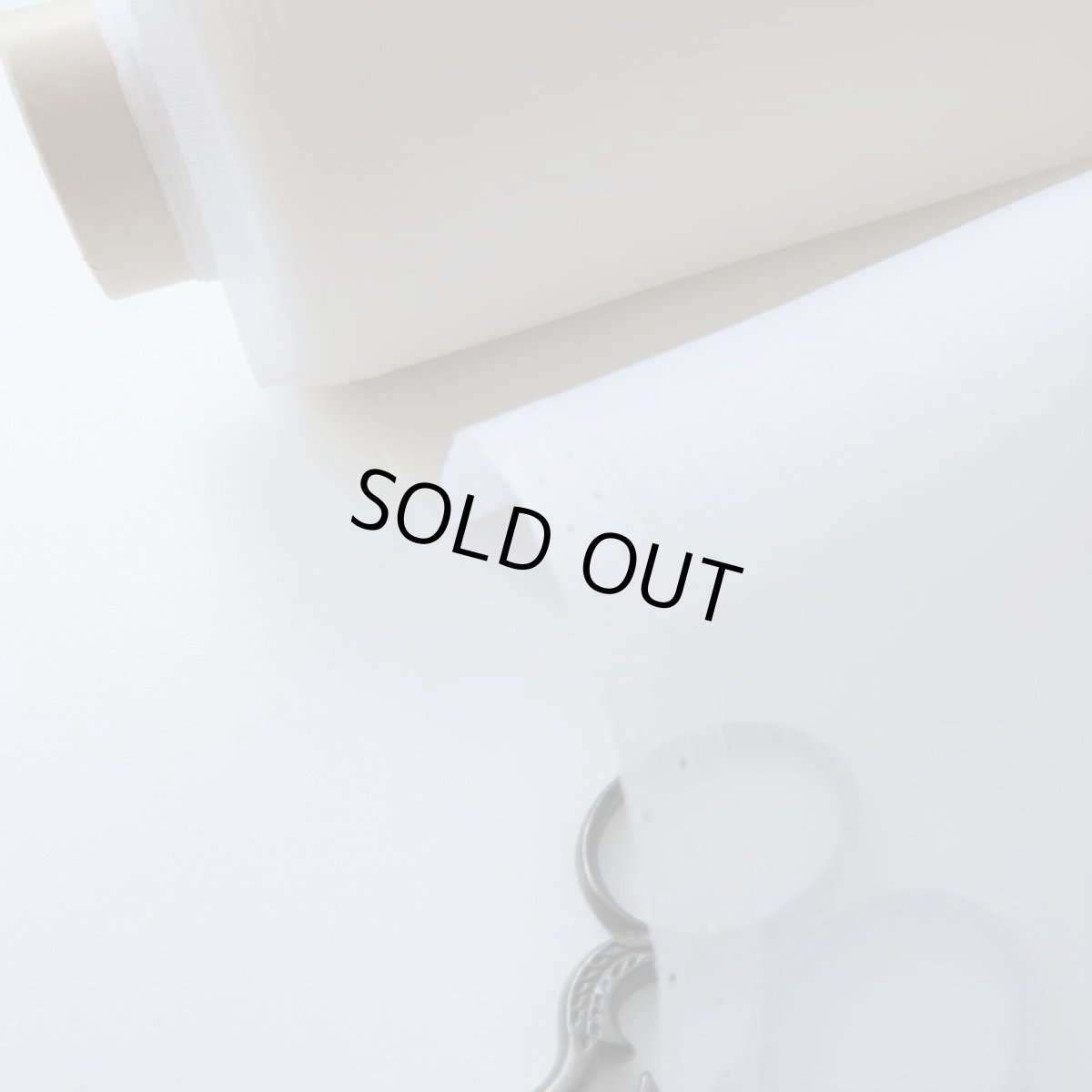 画像2: シルクオーガンジー　10匁　ホワイト　115cm幅×50cm ❰在庫限り❱ (2)