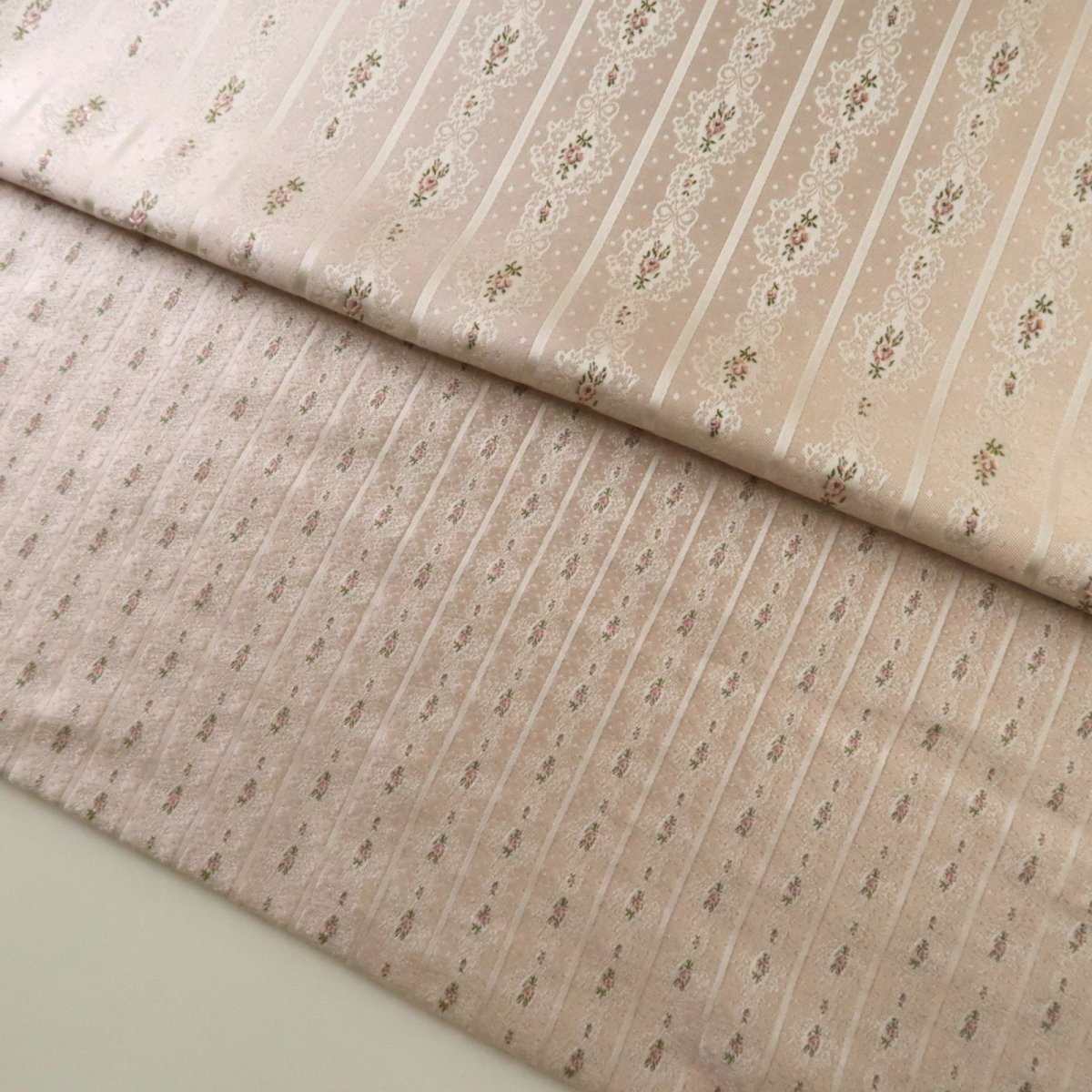 画像7: シルクジャガード　ミニチュアリボン・ローズ柄 (7)