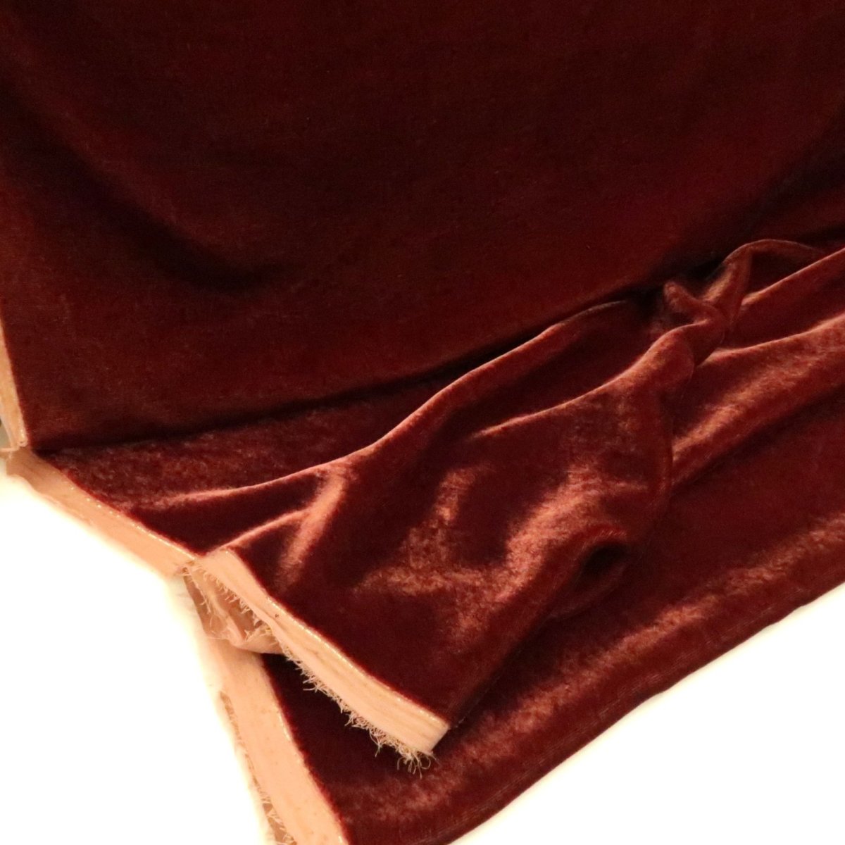 画像3: シルクレーヨンベルベット マーロンレッド 110cm巾  <在庫限り> (3)