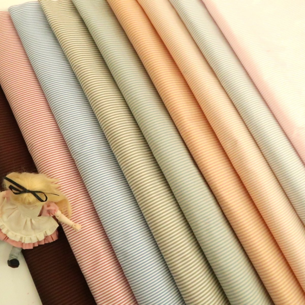 画像3: 18匁薄手シルクタフタ/ストライプ　約100cm×50cmサイズ／約100cm×100cmサイズ (3)