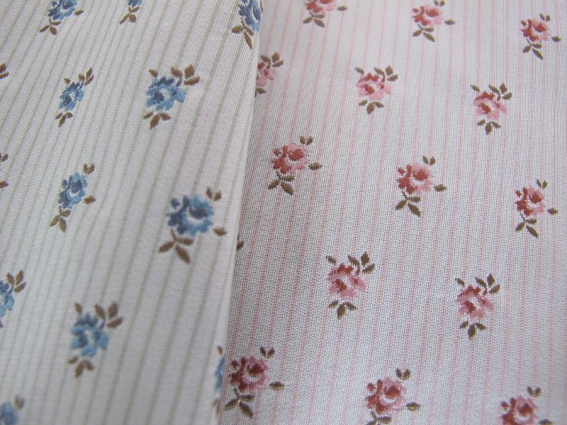 新柄２点目ミニローズ/ストライプ