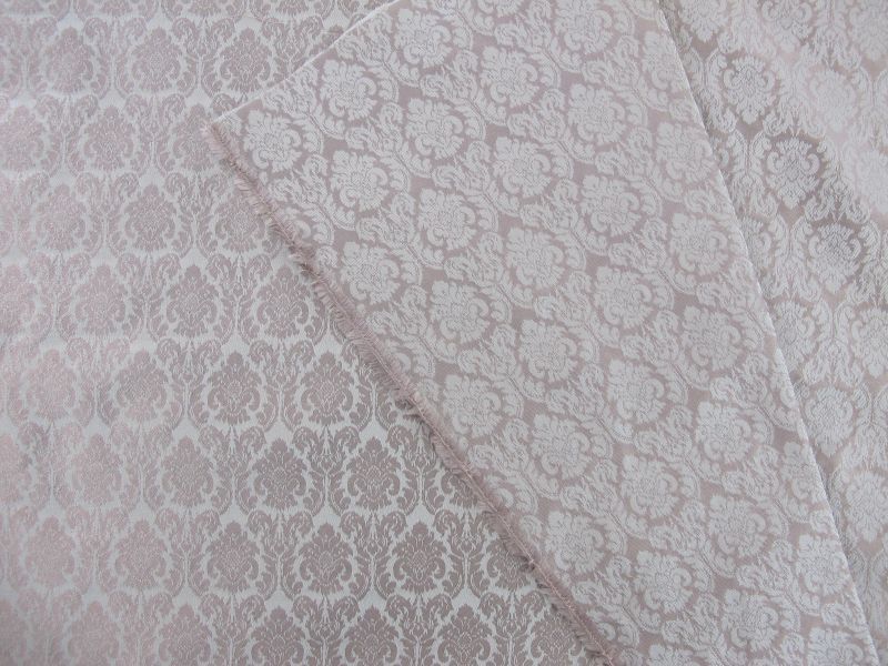 第1位獲得 No 755 イタリア製 シルク100 オフホワイト 壁紙柄 ダマスク 流行に